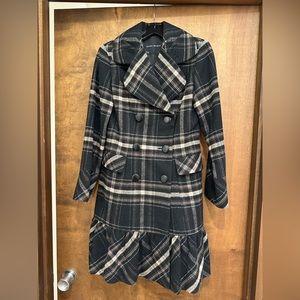 ZARA Basic Woman’s Plaid Coat Size M